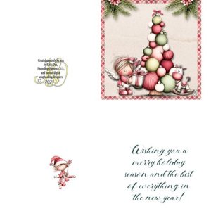My Christmas greeting card--outside & inside