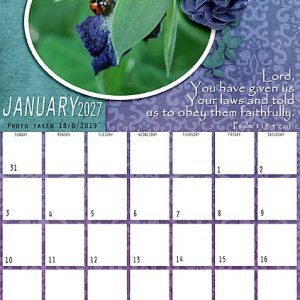 January 2027 Calendar page