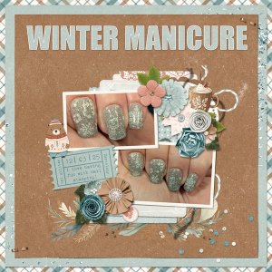 Winter-themed manicure