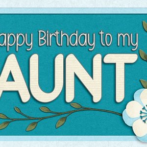 Card for my Aunt