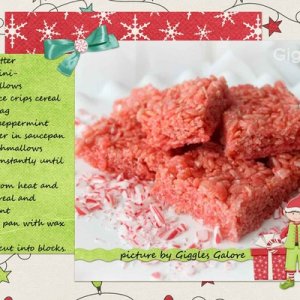 Peppermint Rice Crispy treats