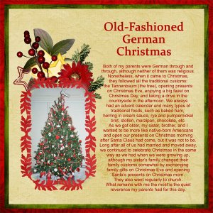 Old-Fashioned German Christmas