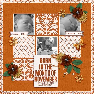 Born in November 8 years Apart