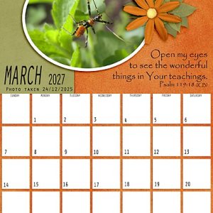 March Calendar 2027