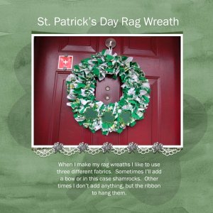St. Patrick's Day Rag Wreath
