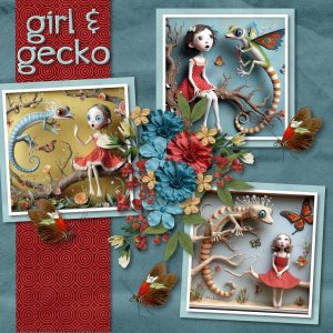 girl & gecko