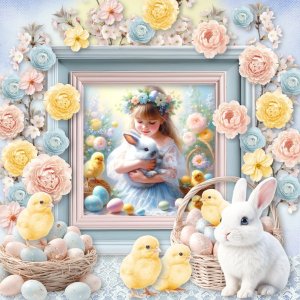 girl with bunny