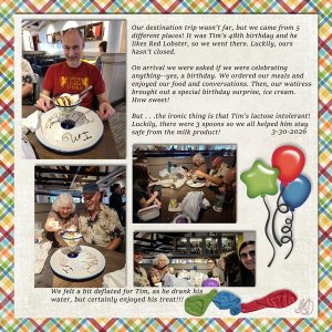 Tim's birthday ice Cream
