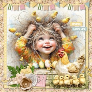 chicks in the farmhouse