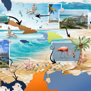 Zoom around the Caribbean