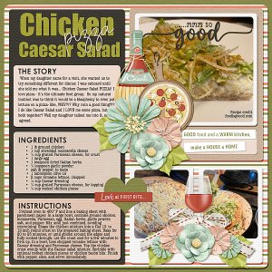 Chicken Caesar Salad Pizza