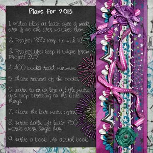 Plans for 2013