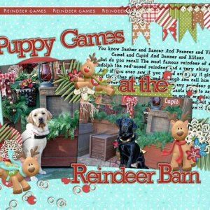 Puppy Games at the Reindeer Barn