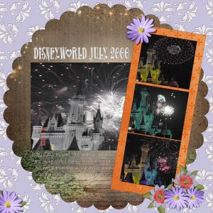 Fireworks at Cinderella's Castle