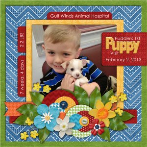 Puddle's First Puppy Visit