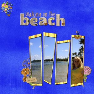 walking on the beach