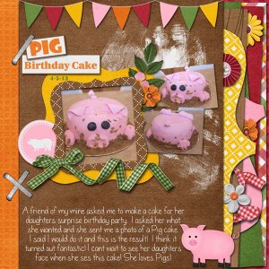 Pig Birthday Cake