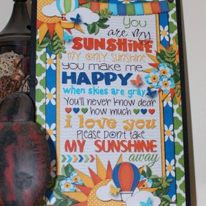 you are my sunshine 12x18 plaque
