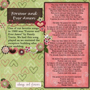 Forever and Ever Amen - June Scraplift
