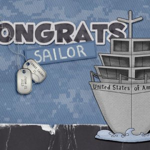 Navy Graduation Card