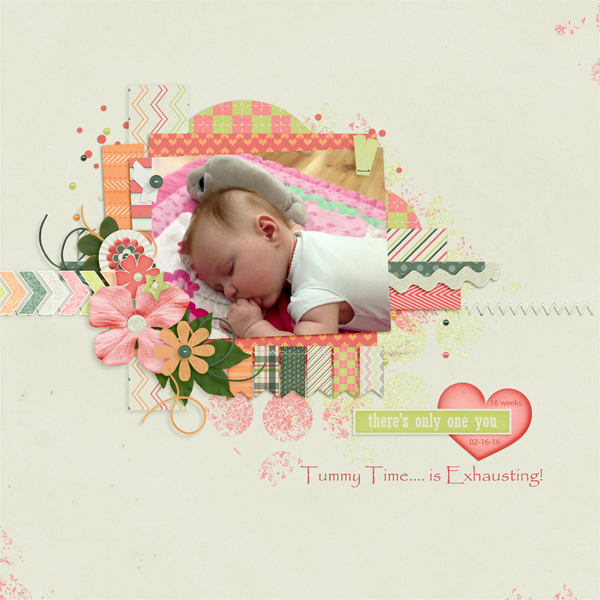 16 weeks. Tummy Time is Exhausting