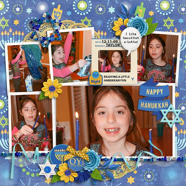 2009 Hanukkah candles First Night