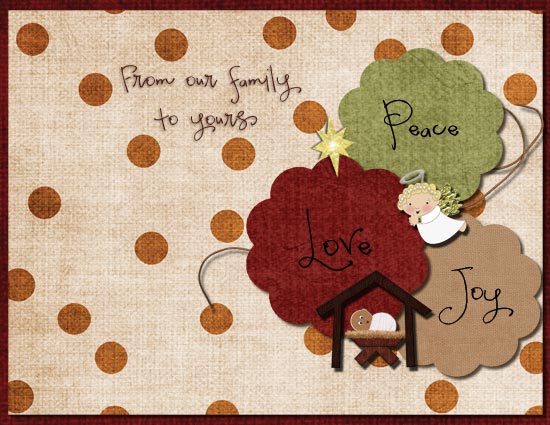2010 12 Cards- Peace, Love, Joy