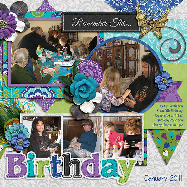 2011 Greg and Zoe Birthday right page