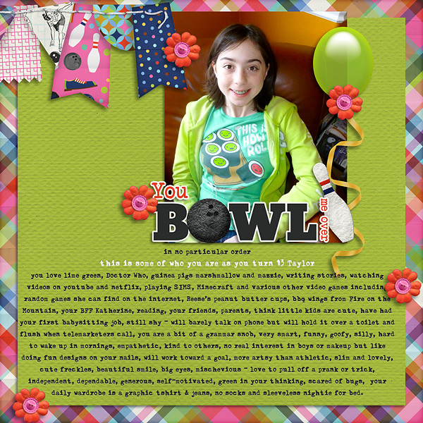 2013 Bowling Birthday Girl