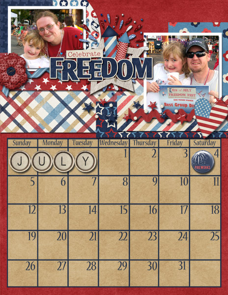2015 Calendar July ds