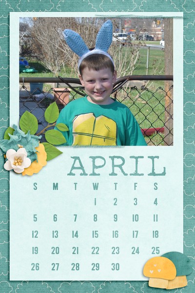 2015 Calendar Page April