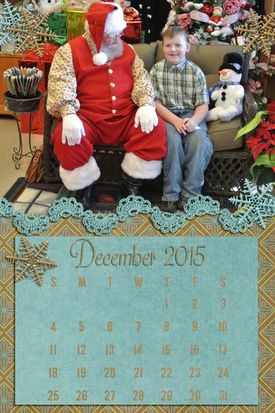 2015 Calendar Page December