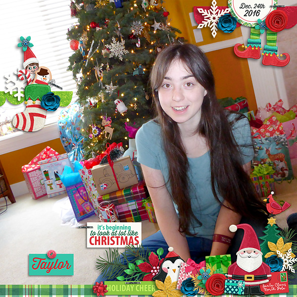 2016 Christmas - daughter pose