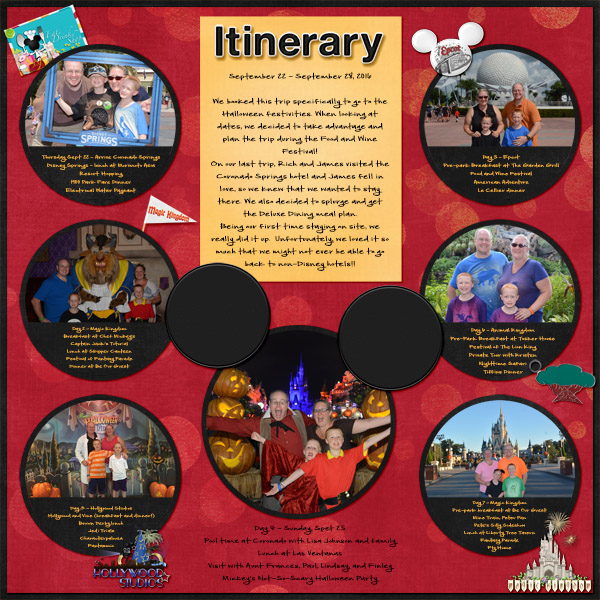2016 Disney Itinerary