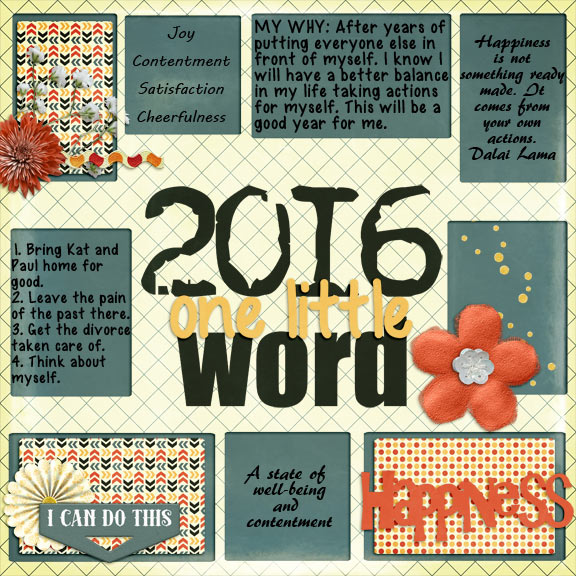 2016 One Little Word