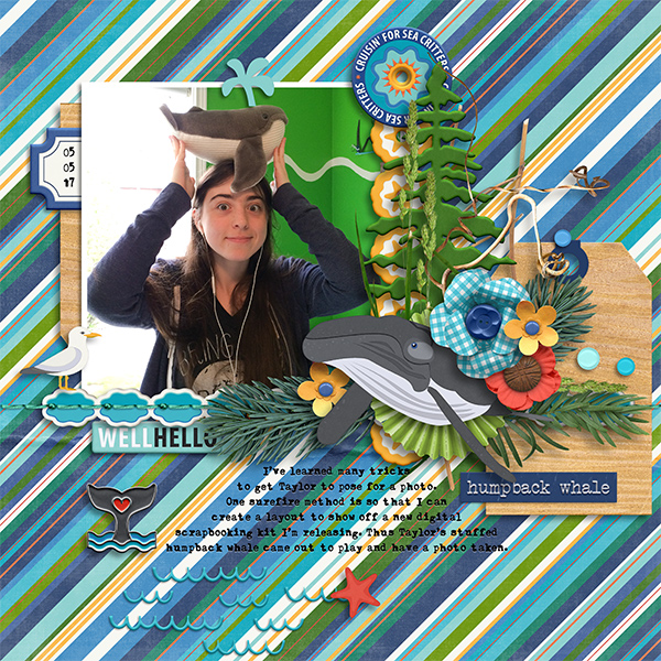 2016 Stuff Whale with wood tags