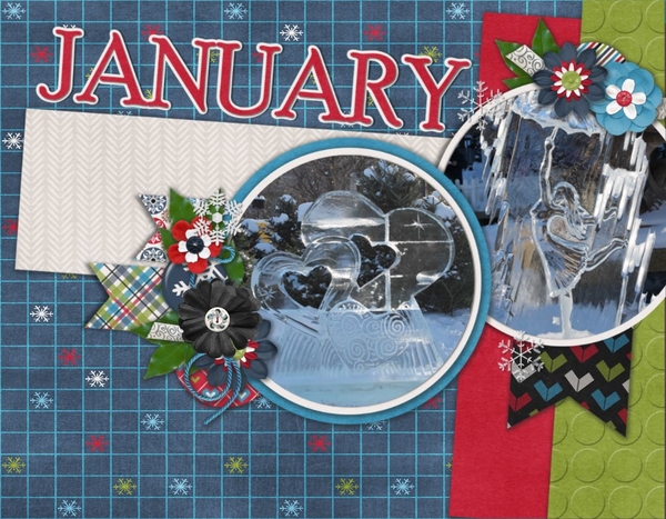 2018 Center Fold Calendar Templates - January