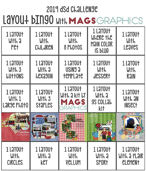 2019 DSD Bingo card