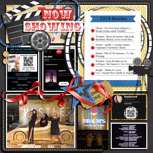 2019 Movies Seen at Theater Rented Purchased