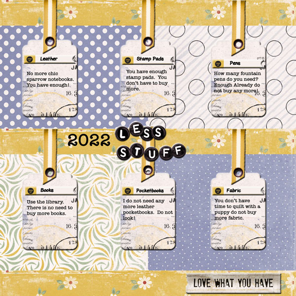 2022-02-01 Less Stuff