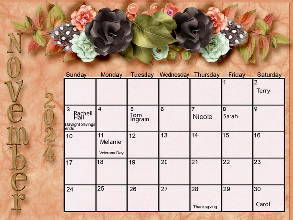 2024 Nov calendar