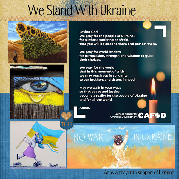 3/2022 Font Challenge - We Stand With Ukraine