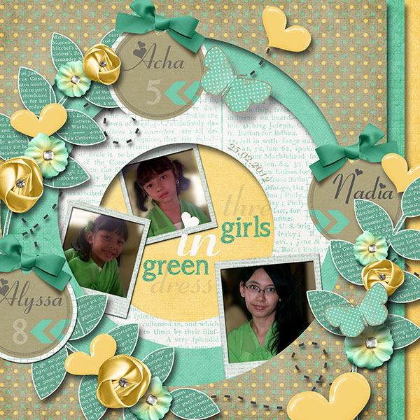 3 Girls in Green