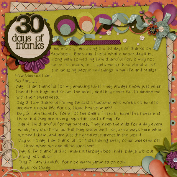 30  Days of Thanks
