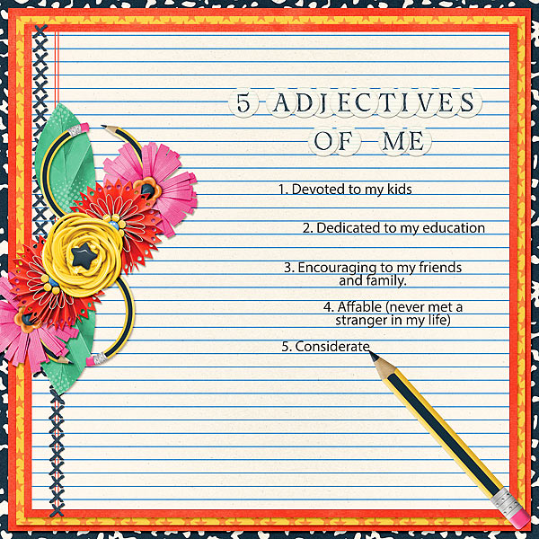 5 adjectives about me