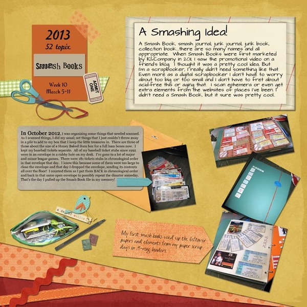52 topix, Week 10  Smash Books, page 1