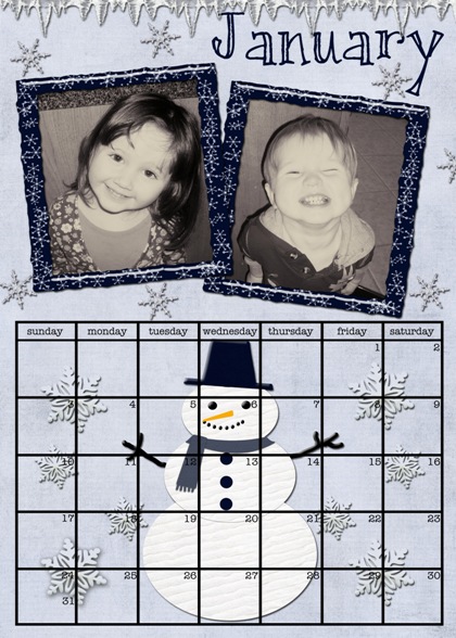 5x7 Jan 2010 Calendar