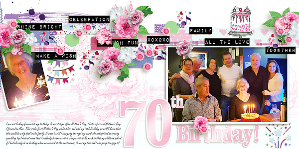 70th Birthday double page