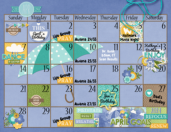 _April 2024 Calendar, Bottom
