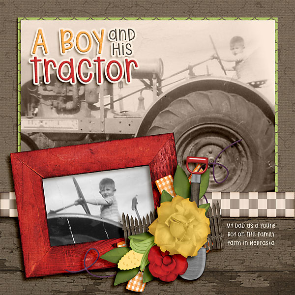 A boy and his tractor